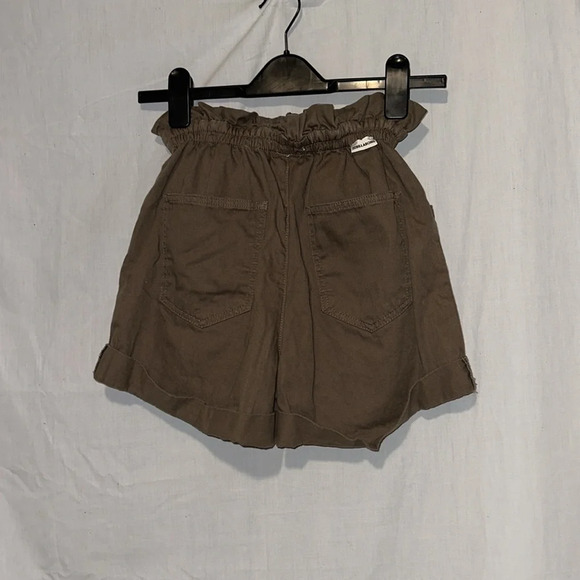 olive green Billabong paper bag shorts size 1 - Picture 2 of 4